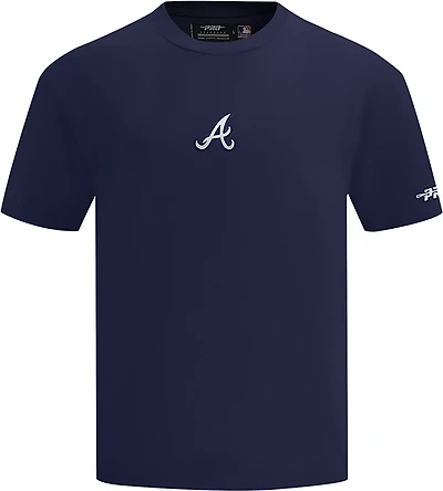 Pro Standard Men's Atlanta Braves Classic Icon Drop Shoulder Short Sleeve T-shirt