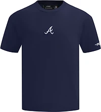 Pro Standard Men's Atlanta Braves Classic Icon Drop Shoulder Short Sleeve T-shirt