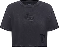 Pro Standard Women's Texas Rangers Washed Classic Enzyme Wash Short Sleeve Boxy T-shirt