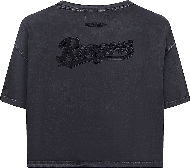 Pro Standard Women's Texas Rangers Washed Classic Enzyme Wash Short Sleeve Boxy T-shirt