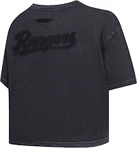 Pro Standard Women's Texas Rangers Washed Classic Enzyme Wash Short Sleeve Boxy T-shirt