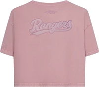 Pro Standard Women's Texas Rangers Washed Classic Enzyme Wash Short Sleeve Boxy T-shirt