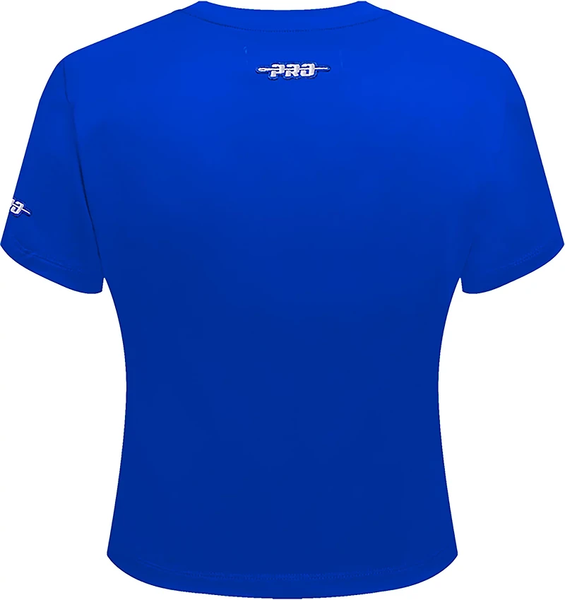 Pro Standard Women's Texas Rangers Ink and Bloom Baby Doll Short Sleeve T-shirt
