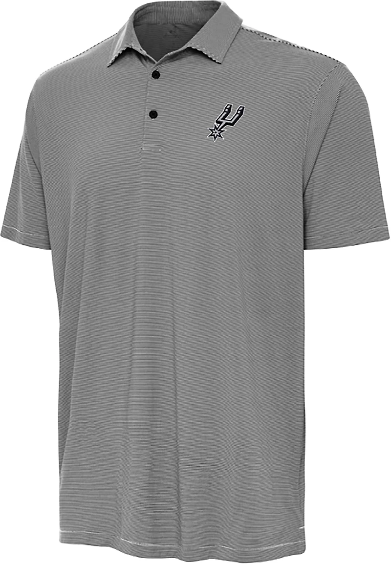 Antigua Men's San Antonio Spurs Twine Polo Shirt