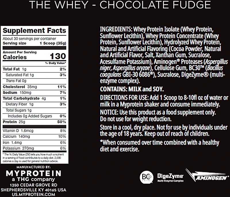 MyProtein HYROX The Whey 2 lb Chocolate Fudge