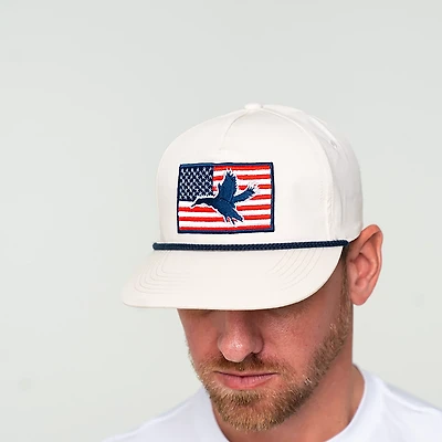 BURLEBO Men's American Flag Duck Cap