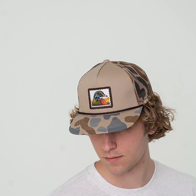 BURLEBO Men's Duck Stamp Camo Cap