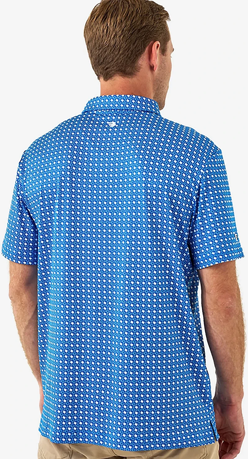 BURLEBO Men's Texas Pride Performance Polo Shirt