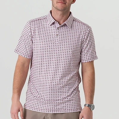 BURLEBO Men's Texas Pride Performance Polo Shirt