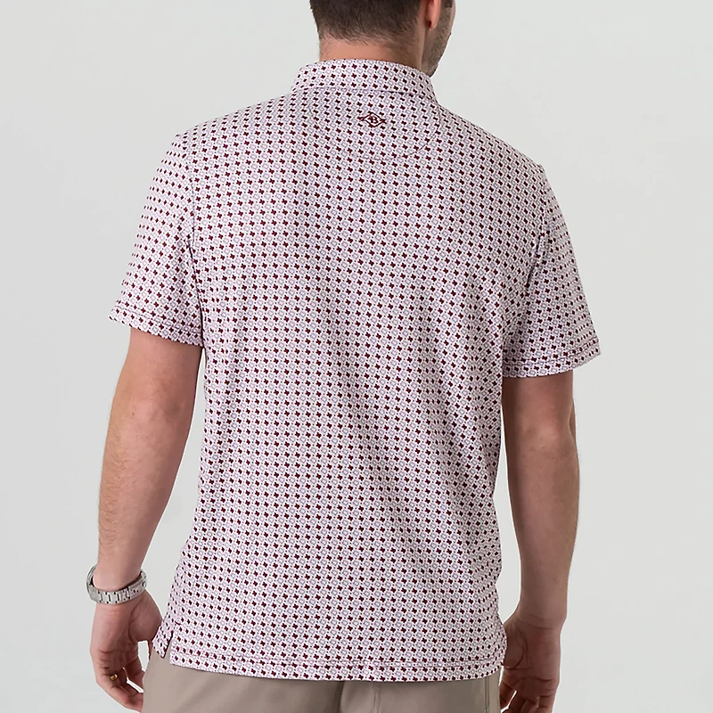 BURLEBO Men's Texas Pride Performance Polo Shirt