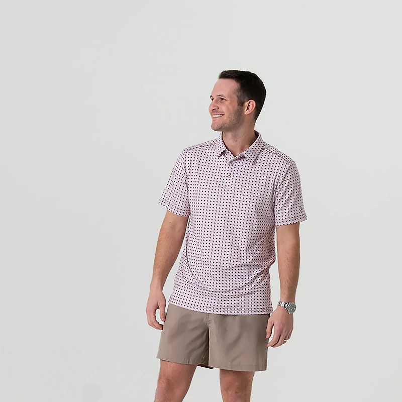 BURLEBO Men's Texas Pride Performance Polo Shirt