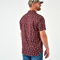 BURLEBO Men's Texas Pride Performance Button Up T-shirt