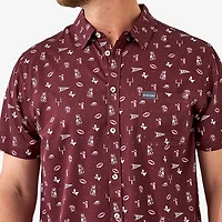 BURLEBO Men's Texas Pride Performance Button Up T-shirt