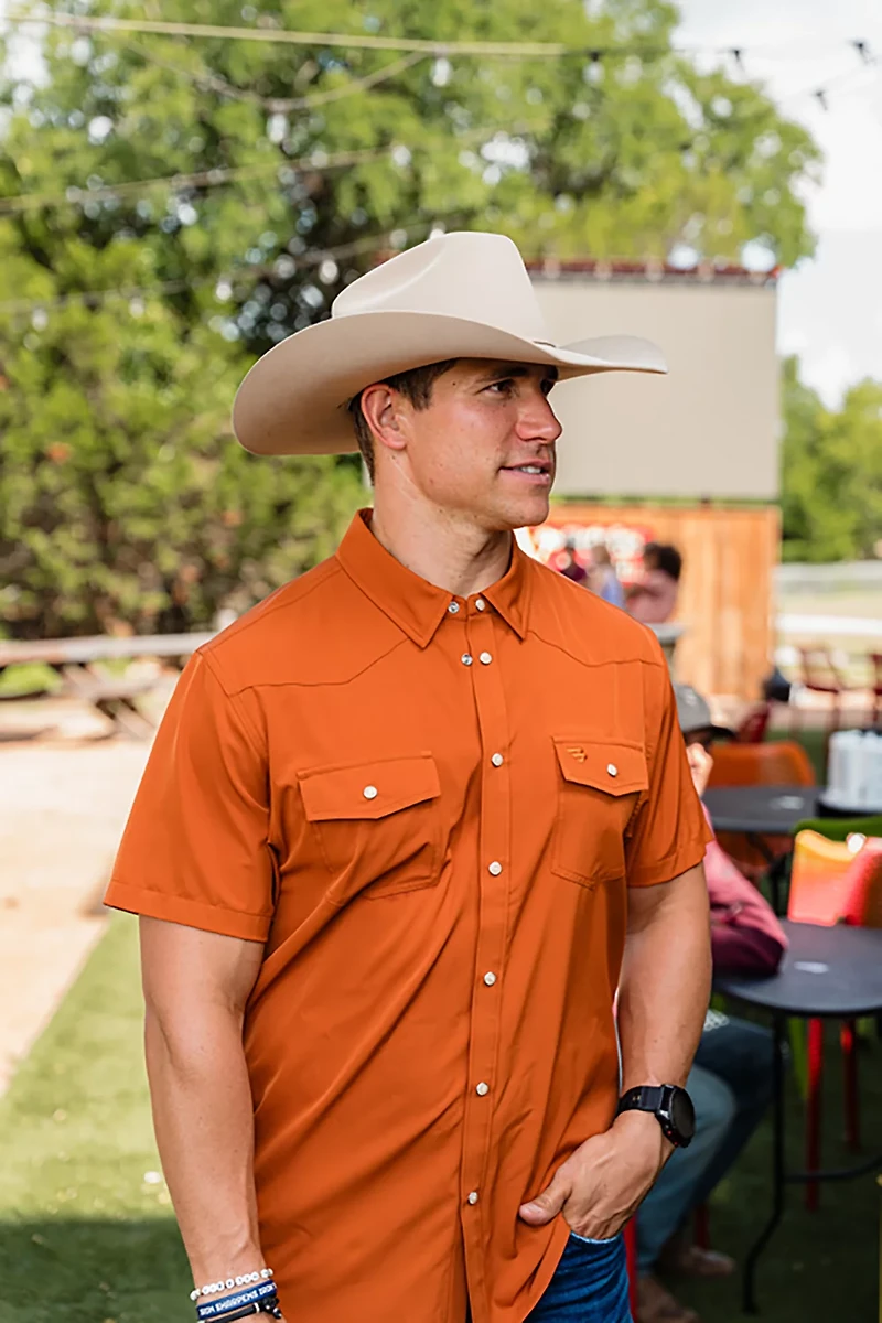 BURLEBO Men's Performance Western Shirt