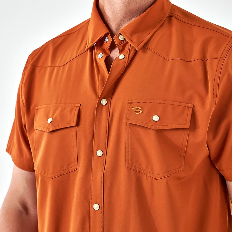 BURLEBO Men's Performance Western Shirt