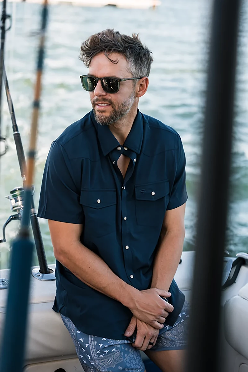 BURLEBO Men's Performance Western Shirt