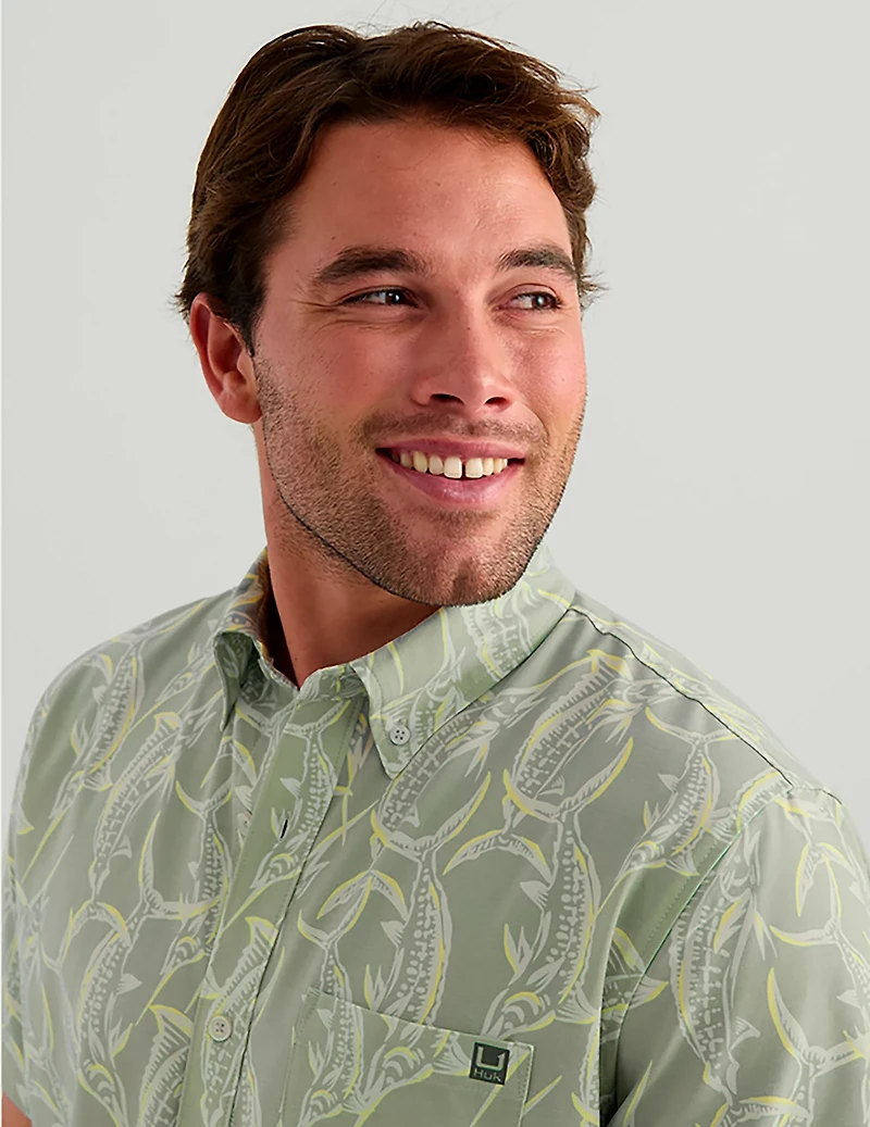 HUK Men's Kona Short Sleeve PRINT Shirt
