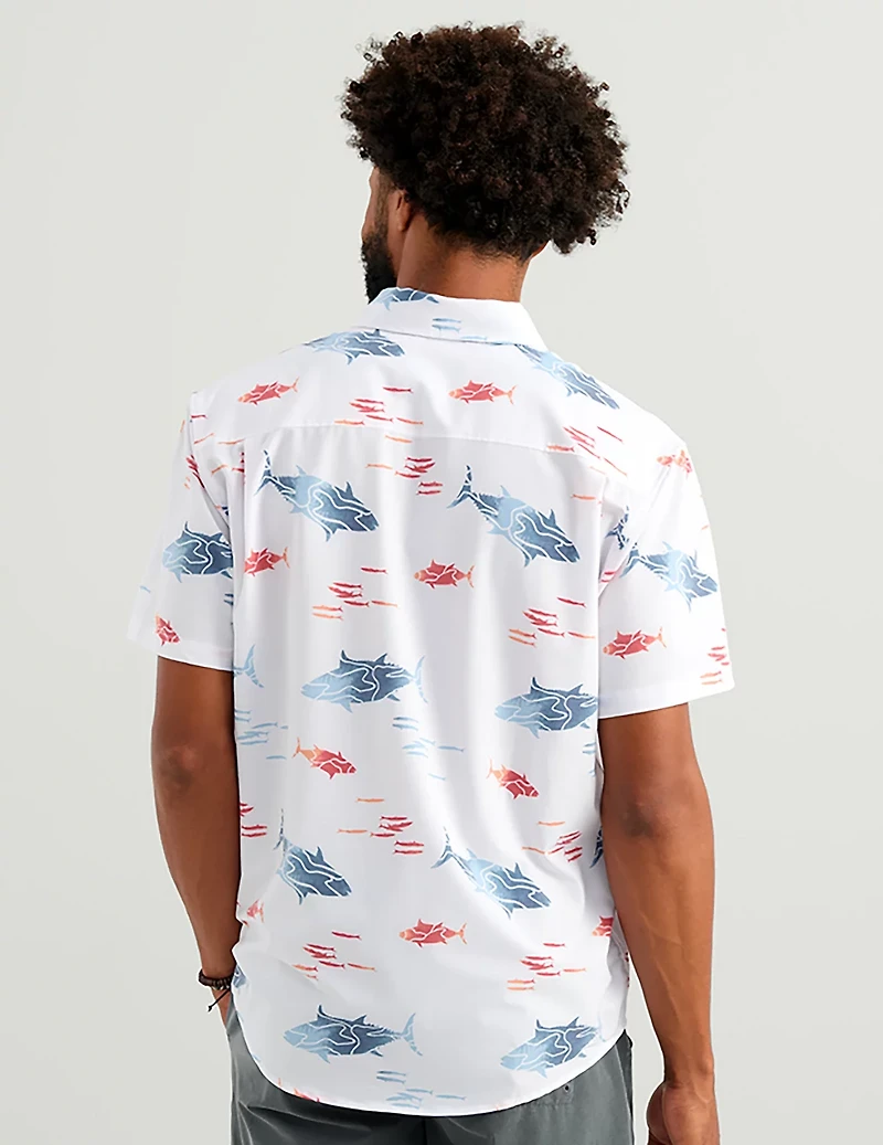 HUK Men's Kona Short Sleeve PRINT Shirt