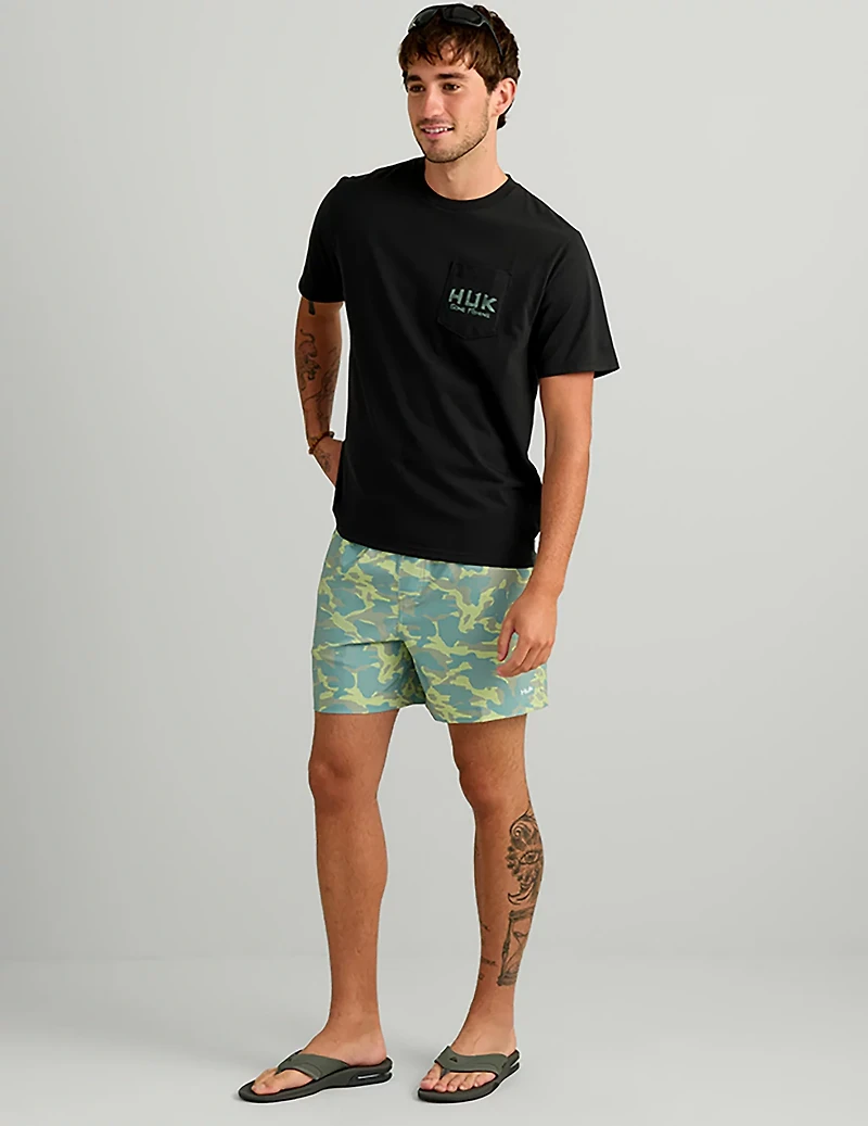 Huk Men's Pursuit Printed Volley Swim Shorts