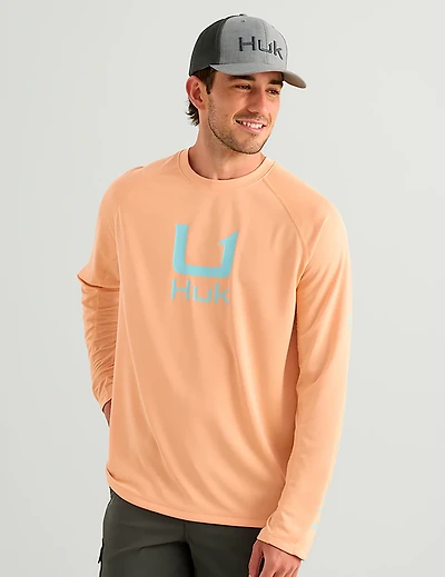 Huk Men's Icon LS Crew