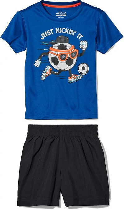BCG Toddler Boys' Kickin It Short Sleeve T-shirt Set