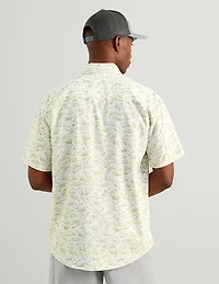 Huk Men's Tide Point KC Scott© Printed Short Sleeve Button-Down Shirt