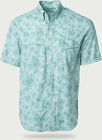 Huk Men's Tide Point KC Scott© Printed Short Sleeve Button-Down Shirt