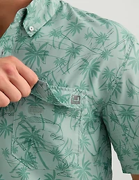 Huk Men's Tide Point KC Scott© Printed Short Sleeve Button-Down Shirt