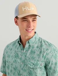 Huk Men's Tide Point KC Scott© Printed Short Sleeve Button-Down Shirt