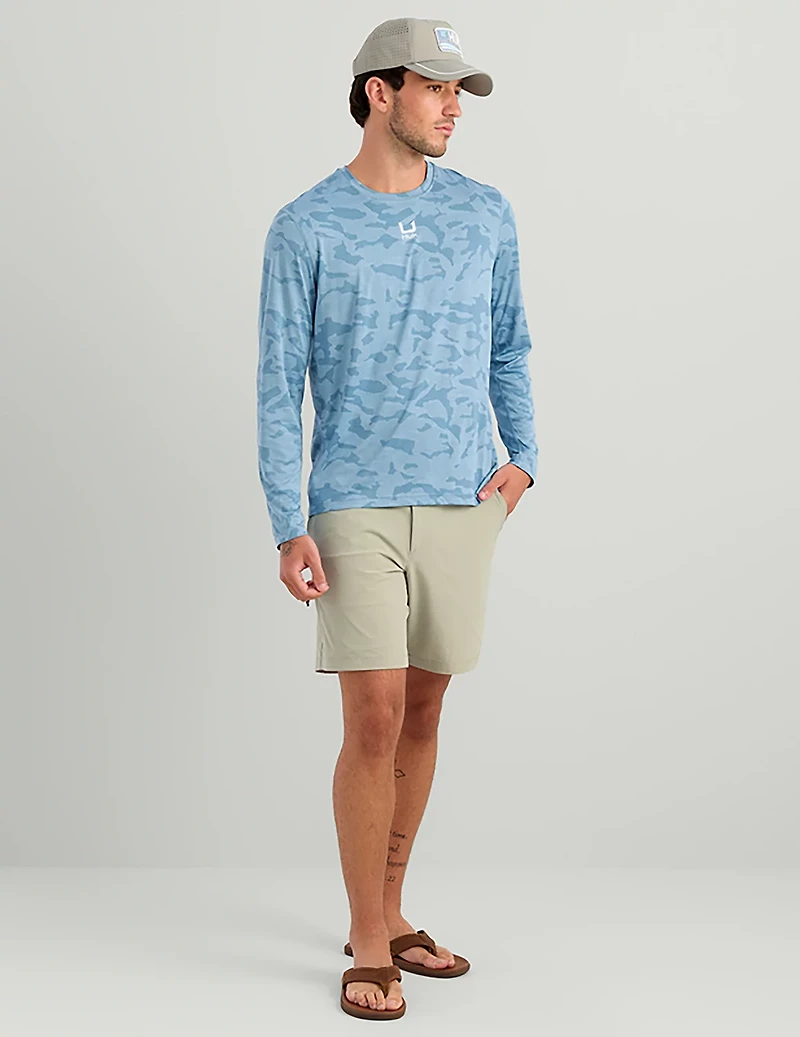 Huk Men's Andros Long Sleeve Crew Shirt