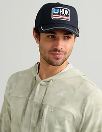 Huk Men's Watershed Printed Hooded Long Sleeve Shirt