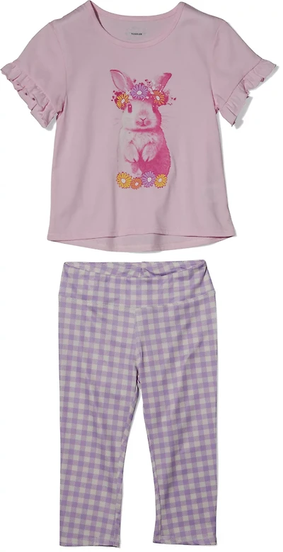 BCG Toddler Girls' Bunny Top and Capri Pants Set
