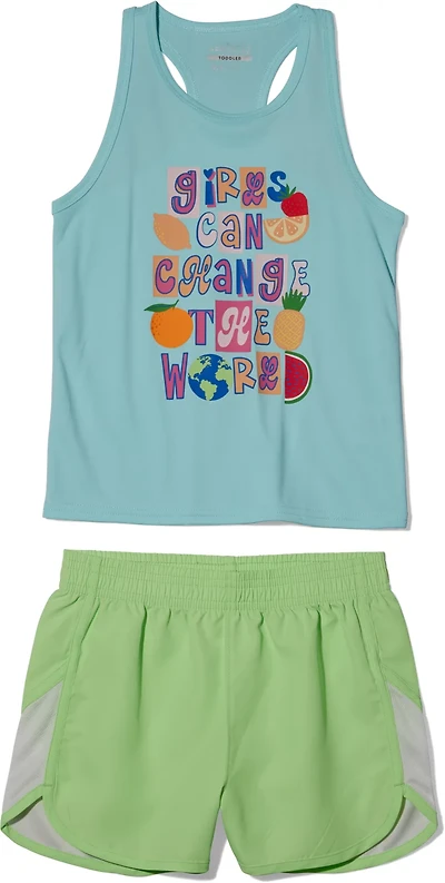 BCG Girls' 4-6X Change The World Tank and Short Set