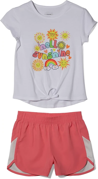 BCG Girls' Front Tie Sunshine Short Set