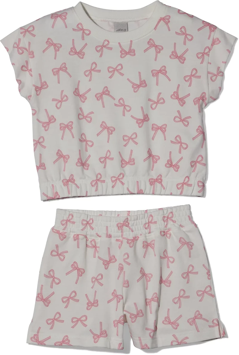 BCG Girls' 4-6X Box Toss Terry Top and Shorts Set