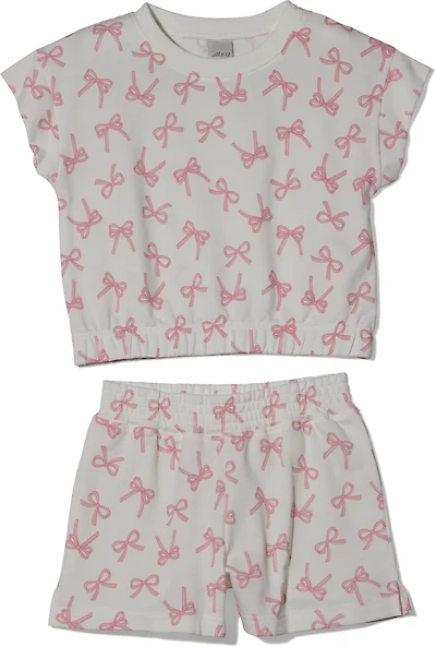 BCG Girls' 4-6X Box Toss Terry Top and Shorts Set