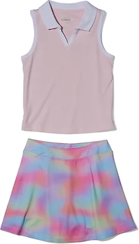 BCG Girls' Sleeveless Polo Tennis Set
