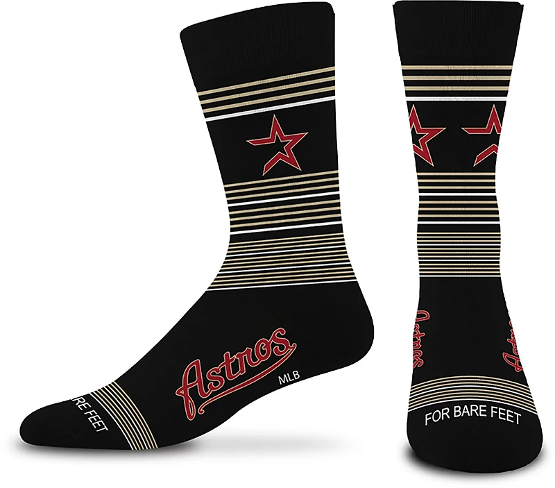For Bare Feet Houston Astros Cooperstown Gradient Stripes Socks