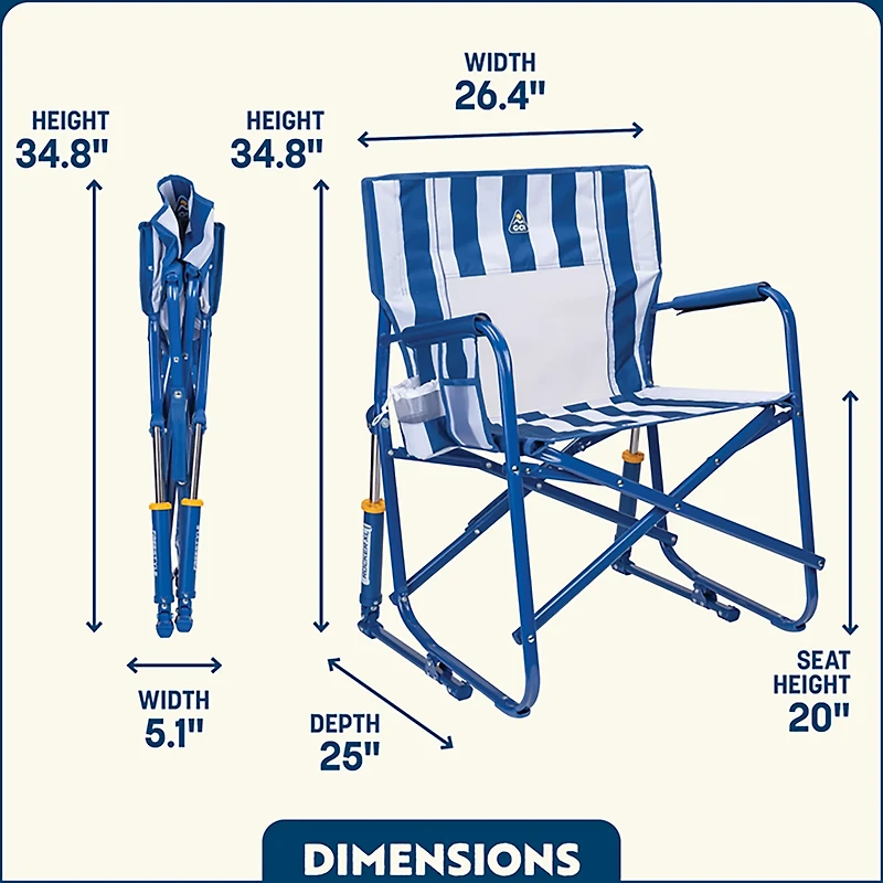 GCI Outdoor Navy Stripe XL Freestyle Rocker