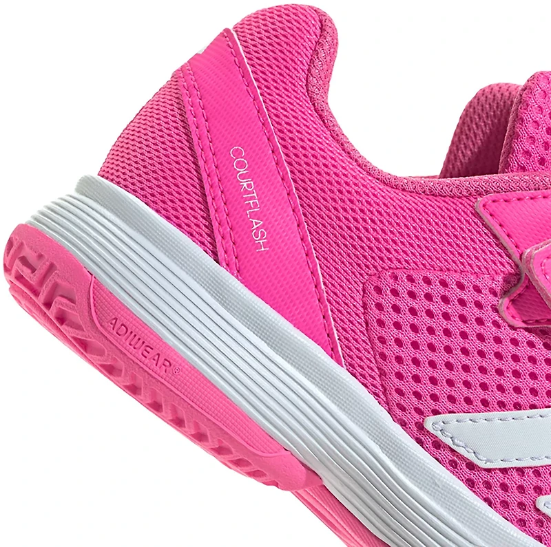adidas Kids' Courtflash Hook-and-Loop Tennis Shoes