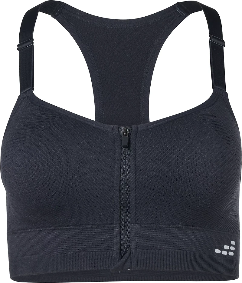 BCG Women's Mid Seamless Molded Zip Front Bra
