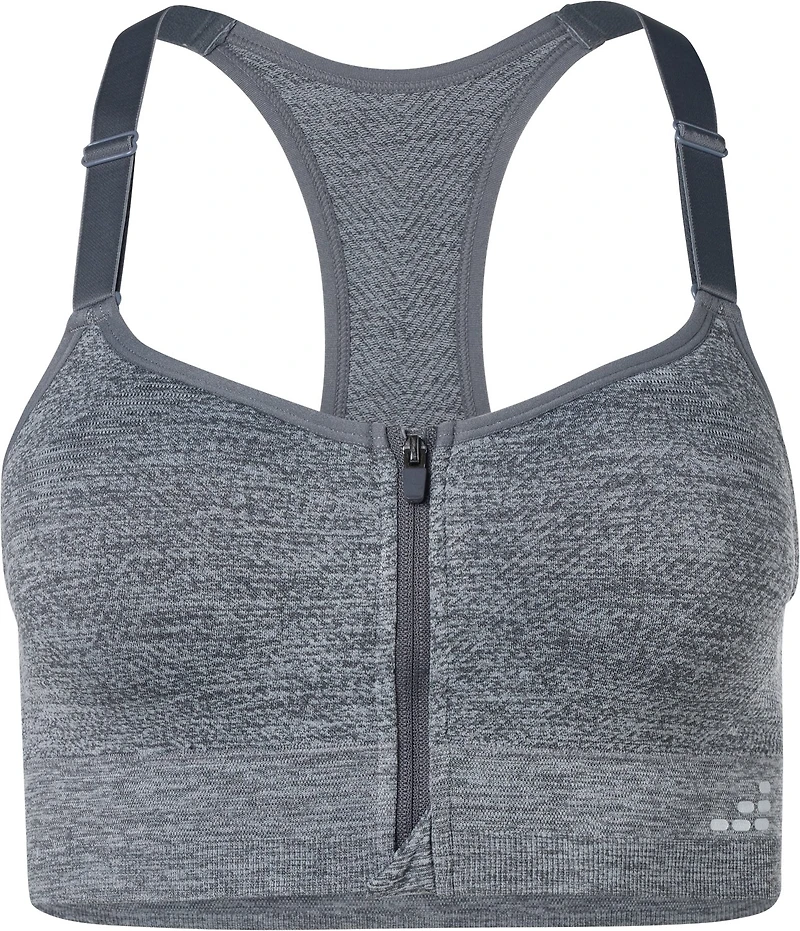 BCG Women's Mid Seamless Molded Zip Front Bra
