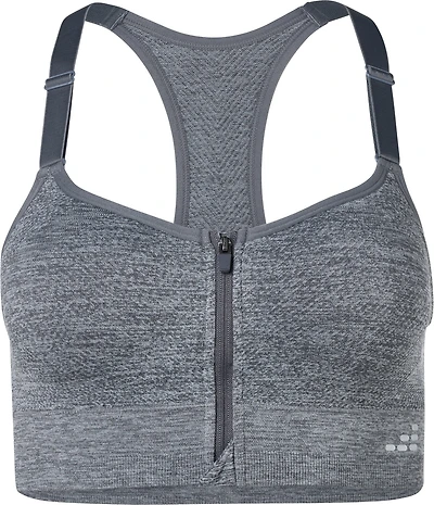 BCG Women's Mid Seamless Molded Zip Front Bra
