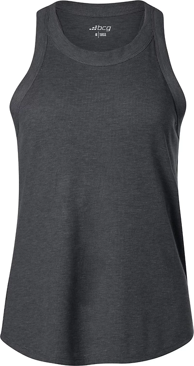 BCG Women's Sign Curve Hem High Neck Tank Top