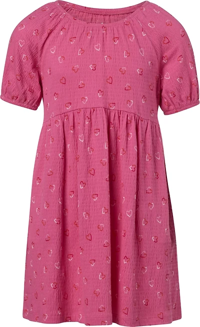BCG Girls' Puff Sleeve Printed Dress
