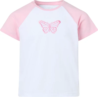 BCG Girls Lifestyle Cotton Raglan Butterfly T-Shirt