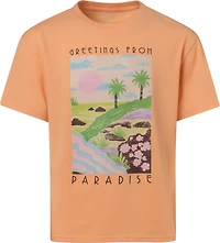 BCG Girls' Lifestyle Cotton Boxy Fit Paradise T-Shirt