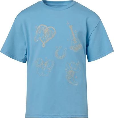 BCG Girls Lifestyle Cotton Boxy Dainty T-Shirt