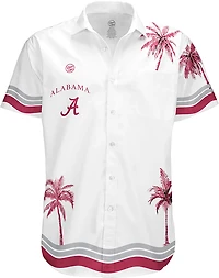 Dyme Lyfe Men's University of Alabama Sublimated Mascot Palm Trees Button Up Shirt