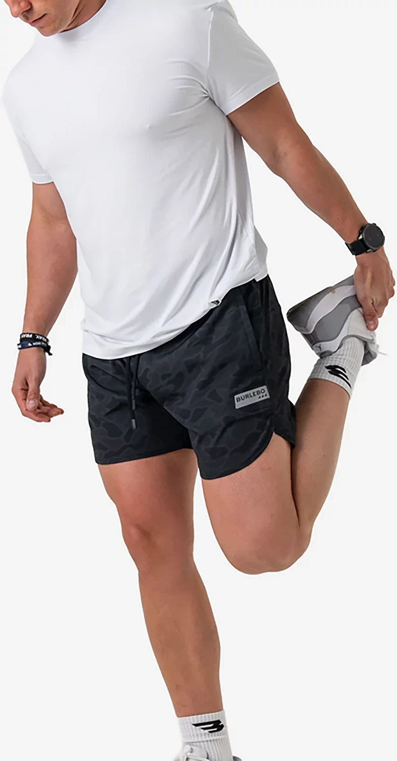 BURLEBO Men's Classic Deer Camo Training Shorts 5.5